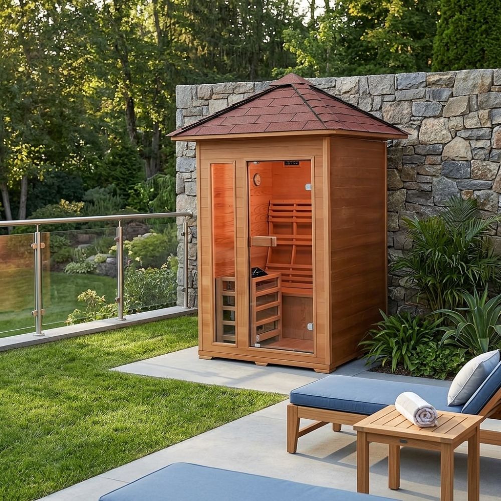 SunRay Bristow 2-Person Outdoor Traditional Sauna 200D2 with 4.5kW Harvia Heater