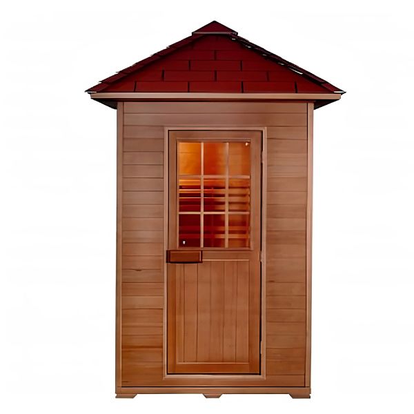 SunRay Eagle 2-Person Outdoor Traditional Sauna 200D1 Front View