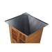 SunRay 3 Person Outdoor Tradtional Sauna with a black metal roof on a white background