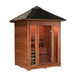 SunRay Waverly 3-Person outdoor sauna with a black roof on a white background