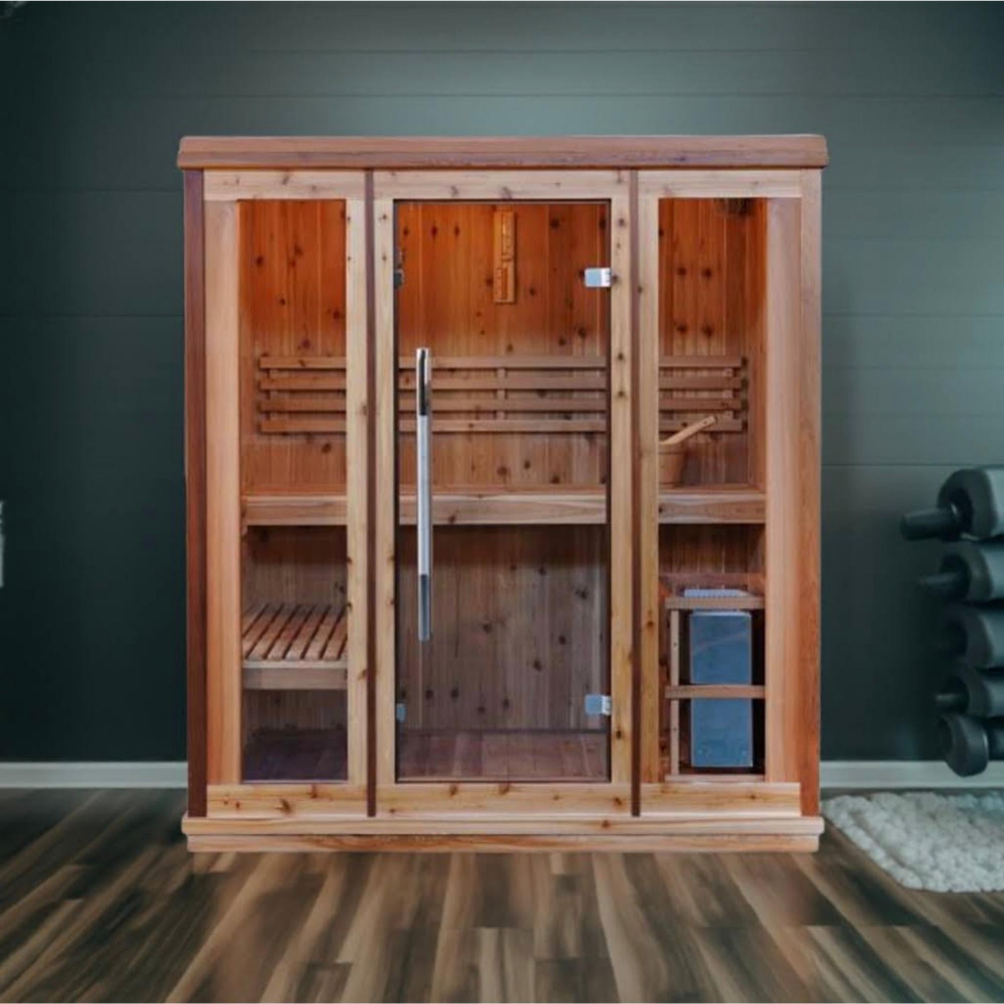 SunRay2-3-Person-Hampton-Traditional-Sauna-300TN-in-homegym