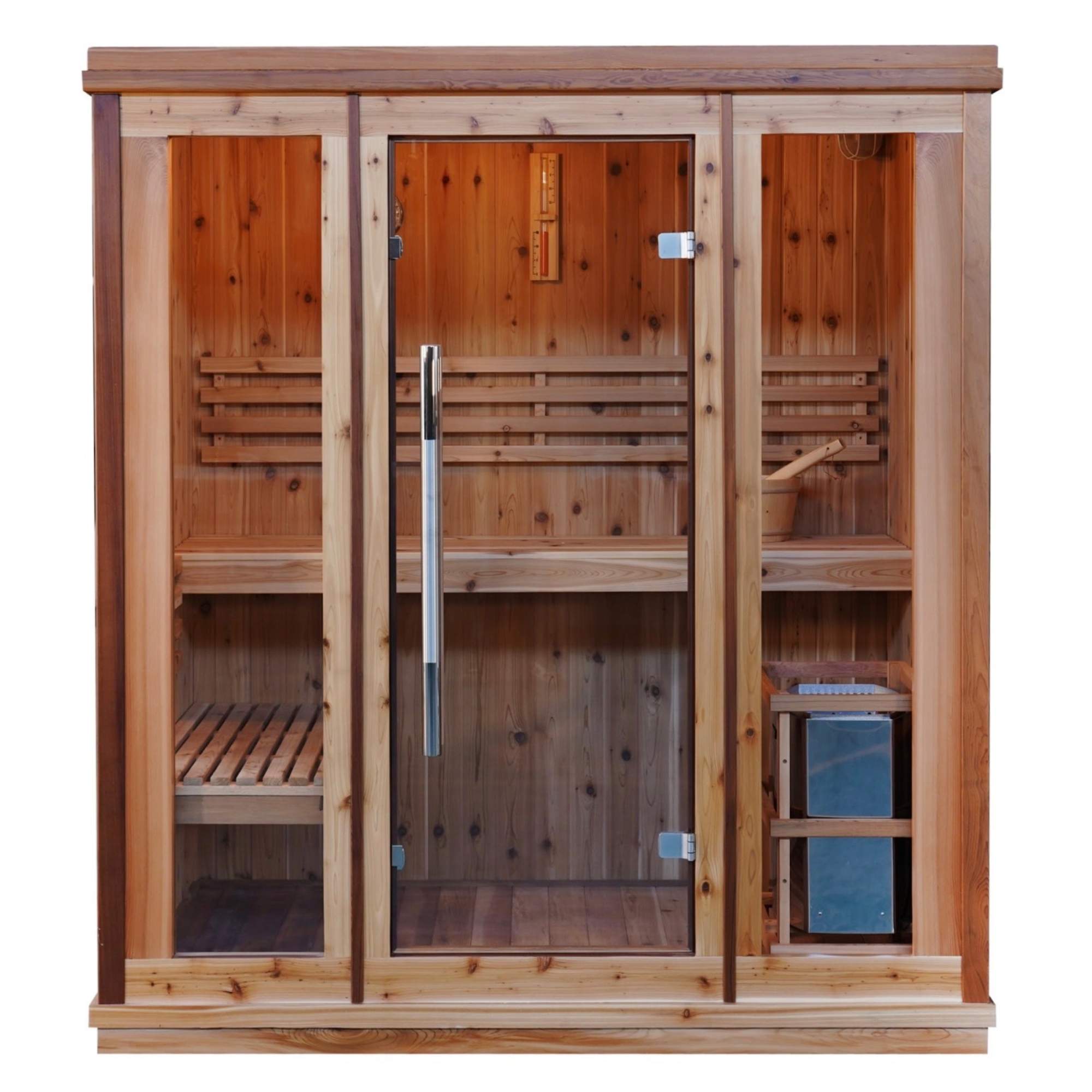 SunRay2-3Person-Hampton-Traditional-Sauna-300TN-with-interior-light-on