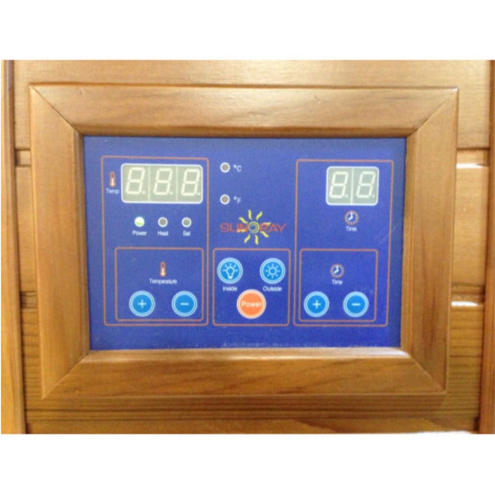SunRay 1-2 Person Sedona Sauna HL100K control panel