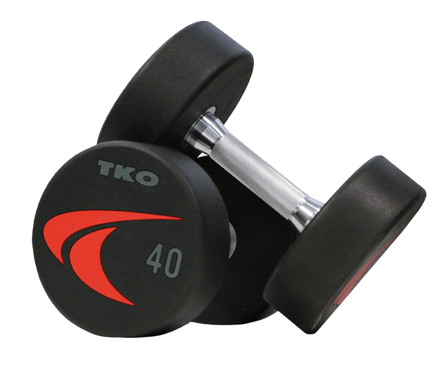 TKO 105-150 lb Signature Urethane Dumbbell Set 830US-D10 40lbs