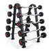 Set of ez curl barbell on a white background