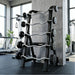 TKO EZ CURL BARBELLS ON A TKO BARBELL RACK 845BBR-BK