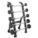 TKO 20-60lb rubber Curl barbells 5 set barbell rack 20 - 60 lbs Set