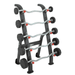 TKO 20-60lb rubber Curl barbells w/ 5 set barbell rack 20 - 60 lbs Set