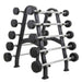 TKO Fixed Straight Barbell Set with Rack