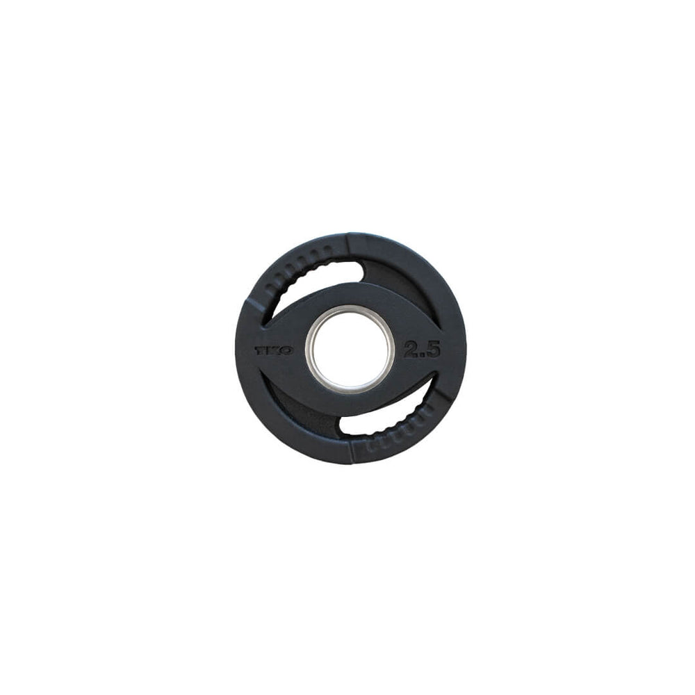 TKO 255Lb Olympic Rubber Plate set  Solid Steel Insert