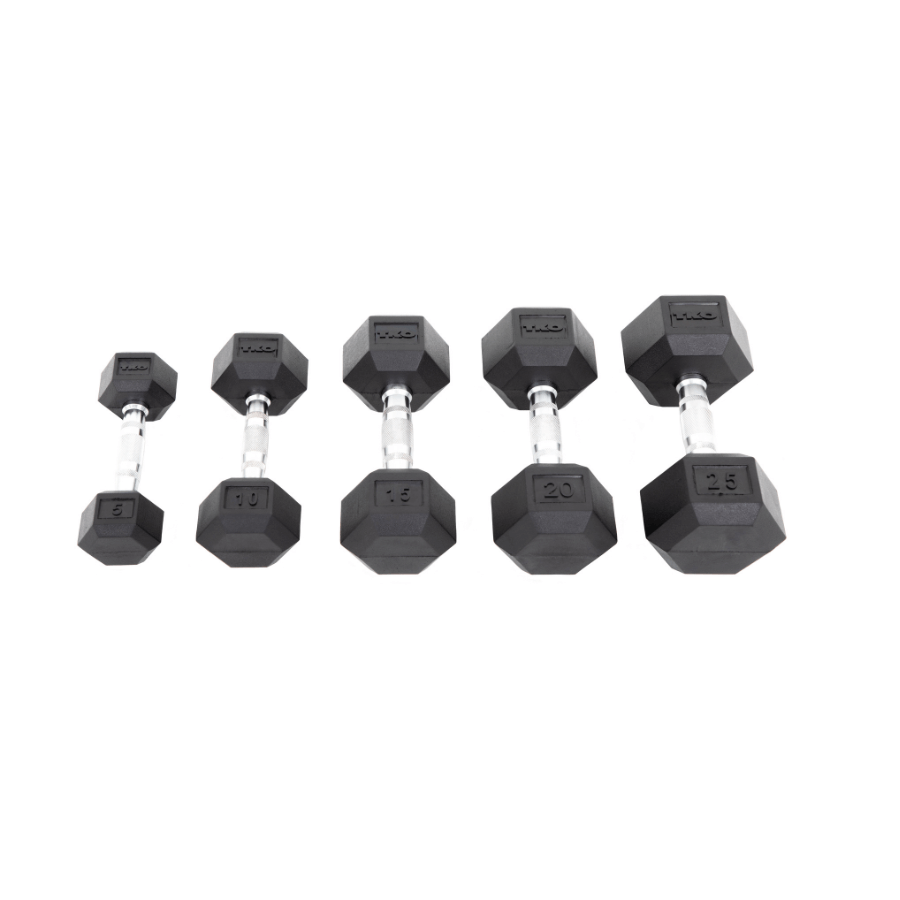 TKO 3-25lb Rubber Hex DB