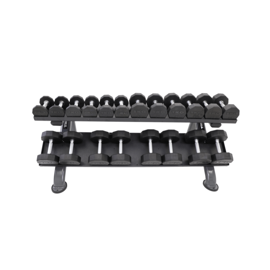 TKO 3-Tier Horizontal Dumbbell Rack