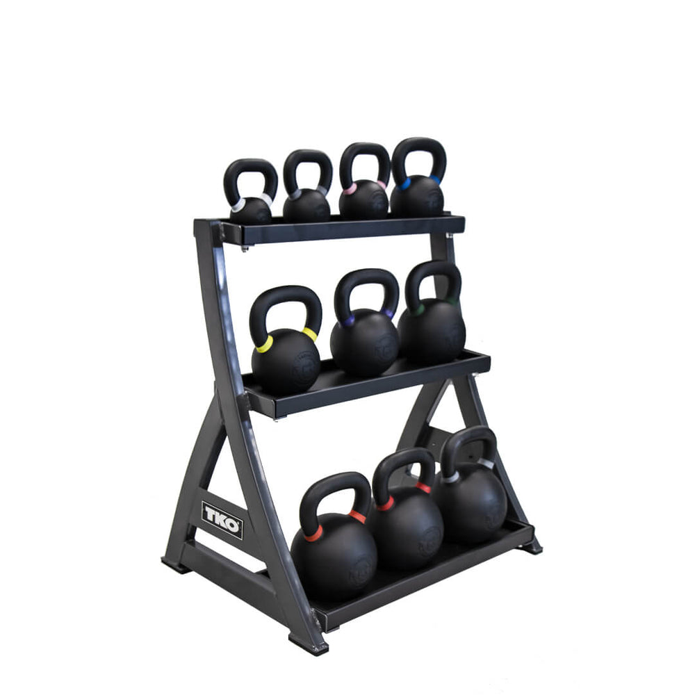 TKO 3 - Tier Kettle Bell Rack 3 Tier Shelves