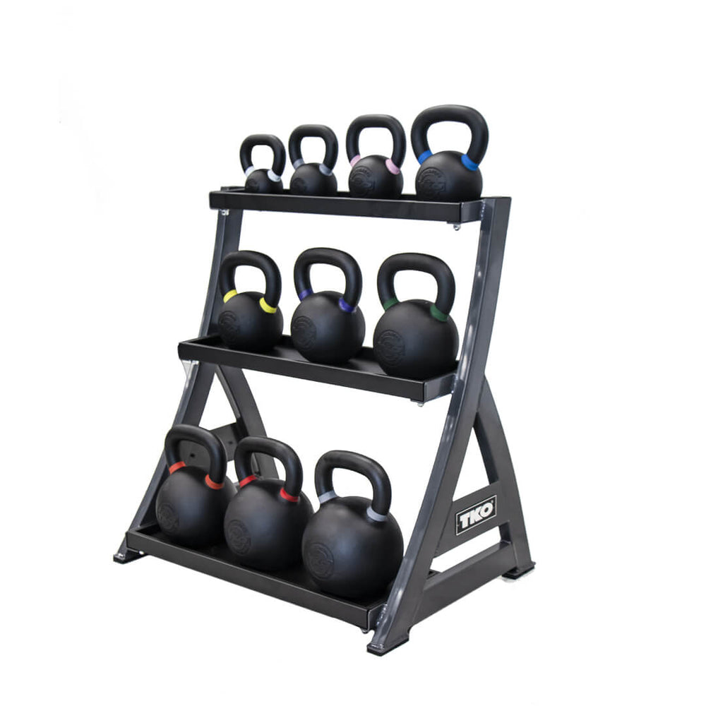 TKO 3 - Tier Kettle Bell Rack with Weights