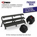 TKO commercial dumbbell package with 20 pairs of urethane dumbbells and a 3-tier mega rack on a white background.