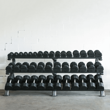 TKO 3-Tier Mega Rack 891HDR with 5lb-100lb dumbbells
