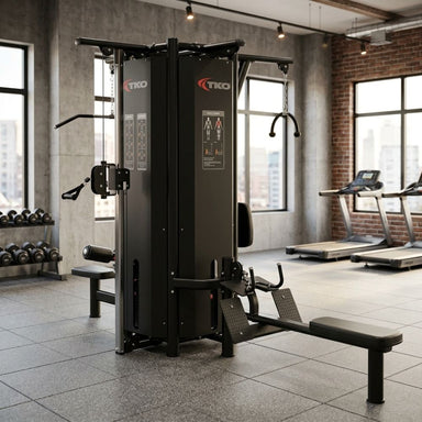 TKO 4-Stack Cable Machine 7031-B in a fitness center setting
