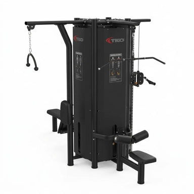 Black TKO 4-Stack Cable Machine 7031-B on a white background