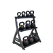 TKO 4kg-36kg Cast kettlebell set w/ 3 tier rack