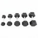 TKO 5-50 lb Rubber Hex DB Set, Contour 804RX-A10