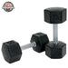 TKO 5-50 lb Rubber Hex DB Set, Tri-Grip 814TXR-A10 30lbs