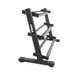 TKO 5-50lb Rubber Hex DB,Contour w/ 3 tier rail rack S6230-RXA10 Angled