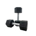 TKO 5-50lb rubber hex straight handle dumbbells w/ 10 pair vertical rack  virgin rubber 804SXR