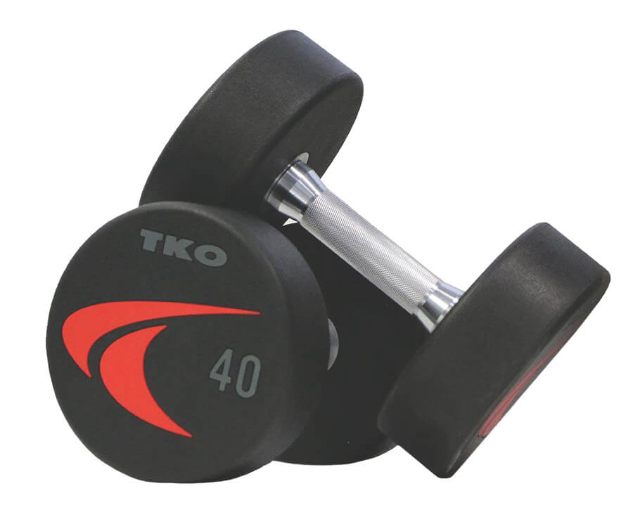 TKO 5-75 lb Signature Urethane Dumbbell Set 830US-E15