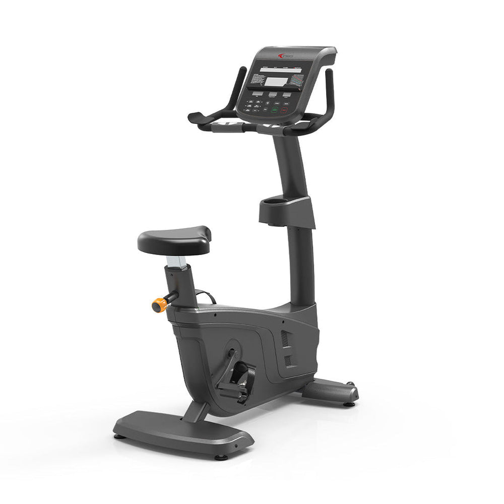 TKO 7UP-LED Upright Bike three-quarter angle view on a white background