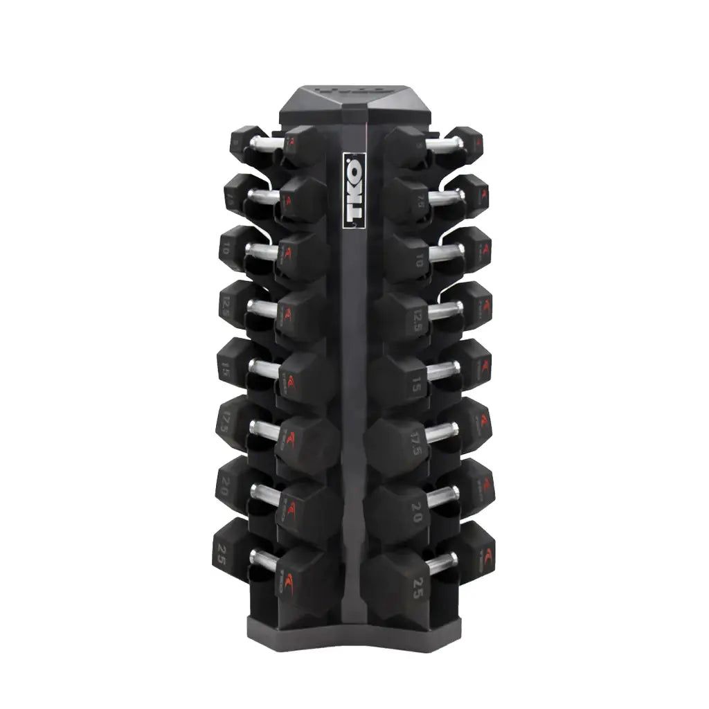 TKO 8 Pair Vertical Dumbbell Rack 826VDR8-SM front view