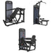 TKO Achieve Dual 3-Station Compact Strength Circuit package featuring a lat pulldown and seated row, mutli press, and leg extension and leg curl machine on a white background