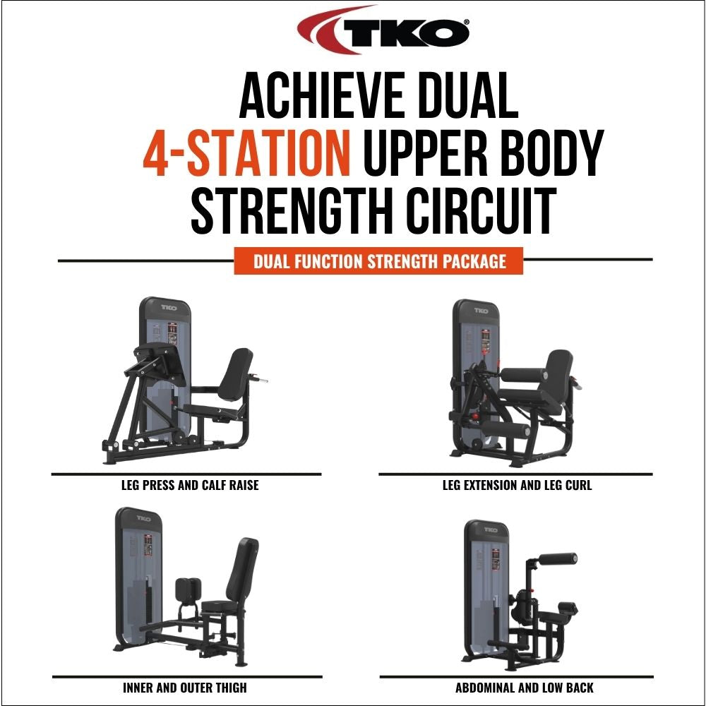 TKO Achieve Dual 4-Station Lower Body and Core Circuit – Dual Function Strength Package