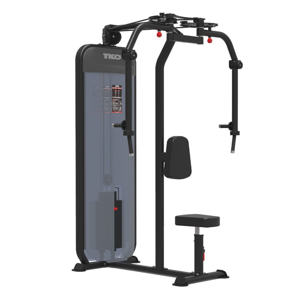 Black TKO Achieve Dual Pec Deck Rear Delt machine on a white background