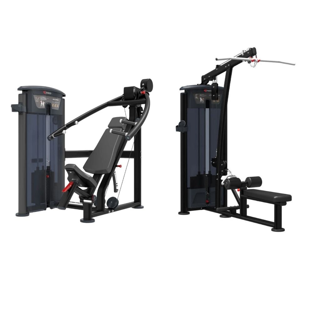 TKO Multi-Press and Lat Pulldown and Vertical Row exercise machine shown on a plain white background.