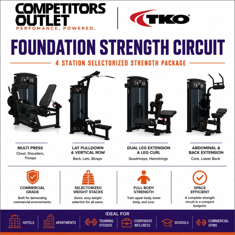 TKO Foundation 4- Station Strength Circuit – Selectorized Strength Package