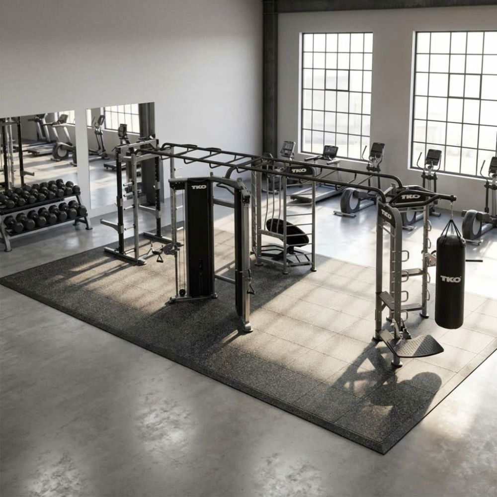 TKO Functional Trainer, Power Rack, Boxing and Rebounder Multi Station 9901
