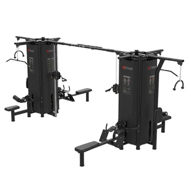 TKO Signature Series 8-stack machine with multiple attachments on a white background