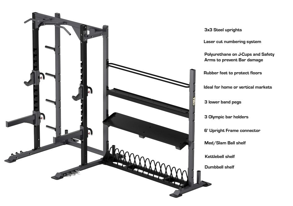 TKO Half Rack with Storage Machine facts