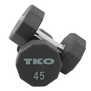 TKO 105-120 lb Ten-Sided Urethane Dumbbell Set 830TU-C4