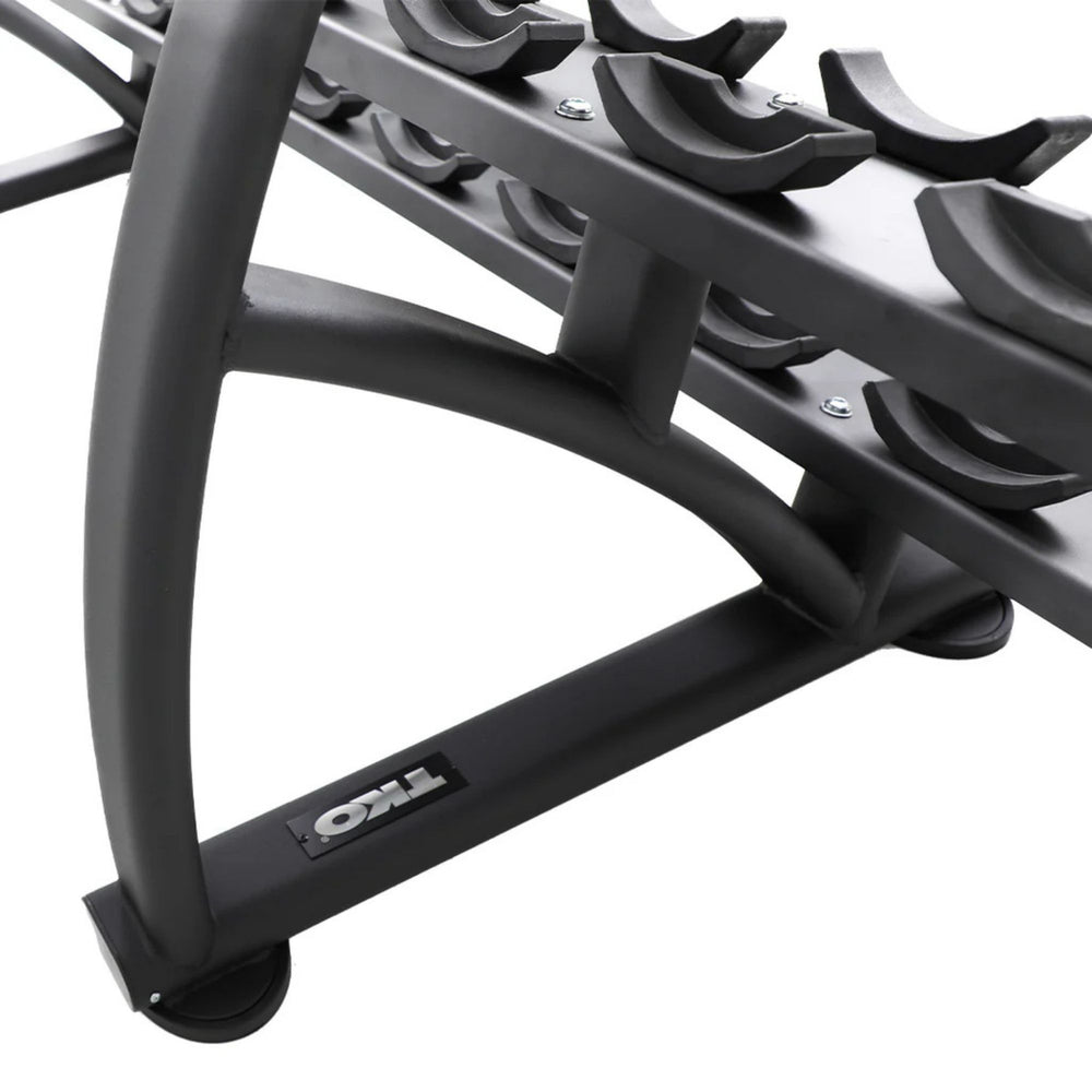 TKO 15pr. Dumbbell Rack With Saddles 7052B-BK Down Part