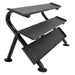 3-Tier Horizontal Dumbbell Rack with three platforms on a white background