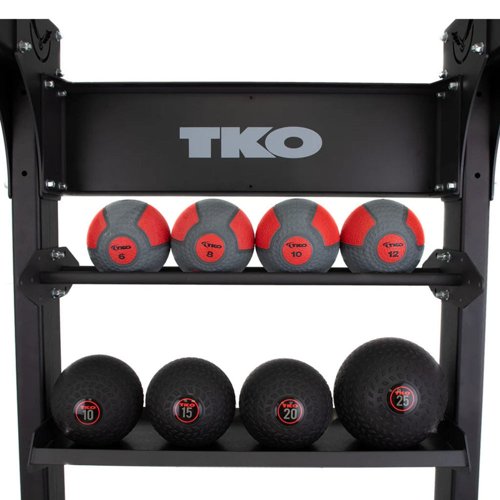 TKO 48" Freestanding Bay PB Package DB-SUB-8FS-PB med ball and wall ball rack