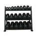 TKO 5-50lb Urethane Hex Tri-Grip-Handle-Dumbbells-S6235-TXUA10