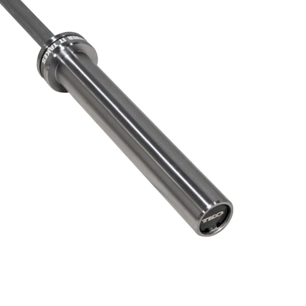 TKO 78" Lightweight Olympic Bar, 25mm Shaft, Hard Chrome Center Knurling 813OB-78LB