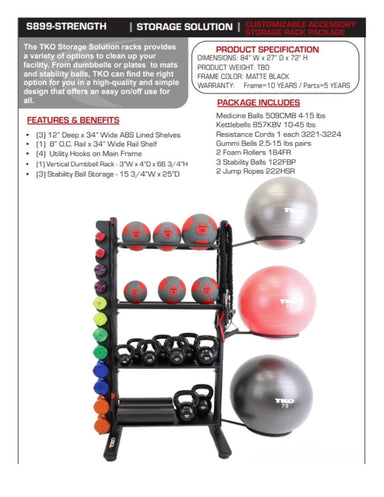 TKO Accessory Strength Package S899-STRENGTH face sheet