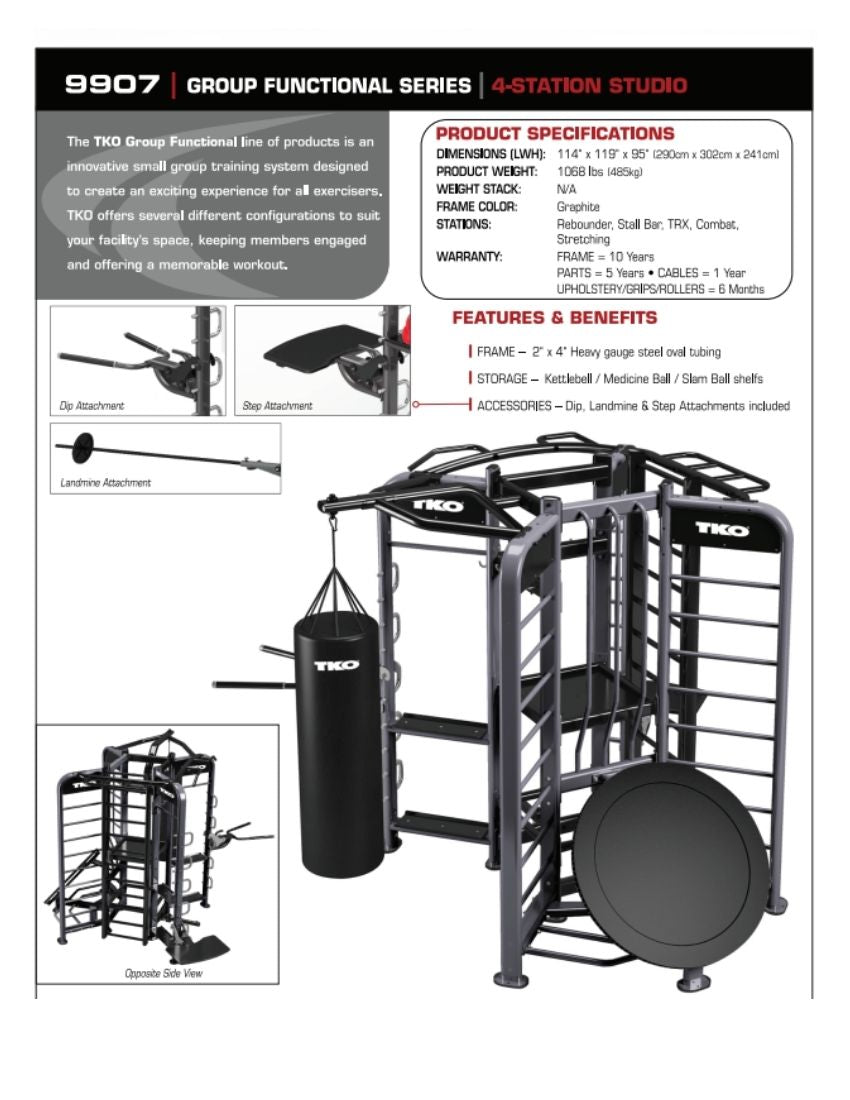 TKO Combat/Stretching/Storage 9907 face sheet