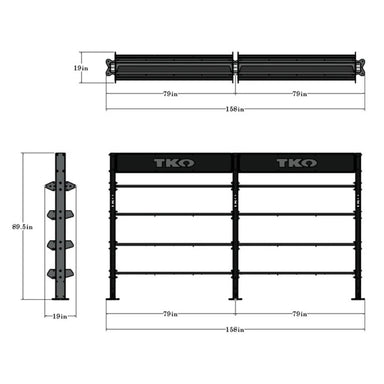 TKO Double Storage Bay XL DB-DSB-872 Dimensions