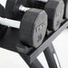 TKO Dumbbell Rack With Saddles 7051B-BK Dumbbell one Side View