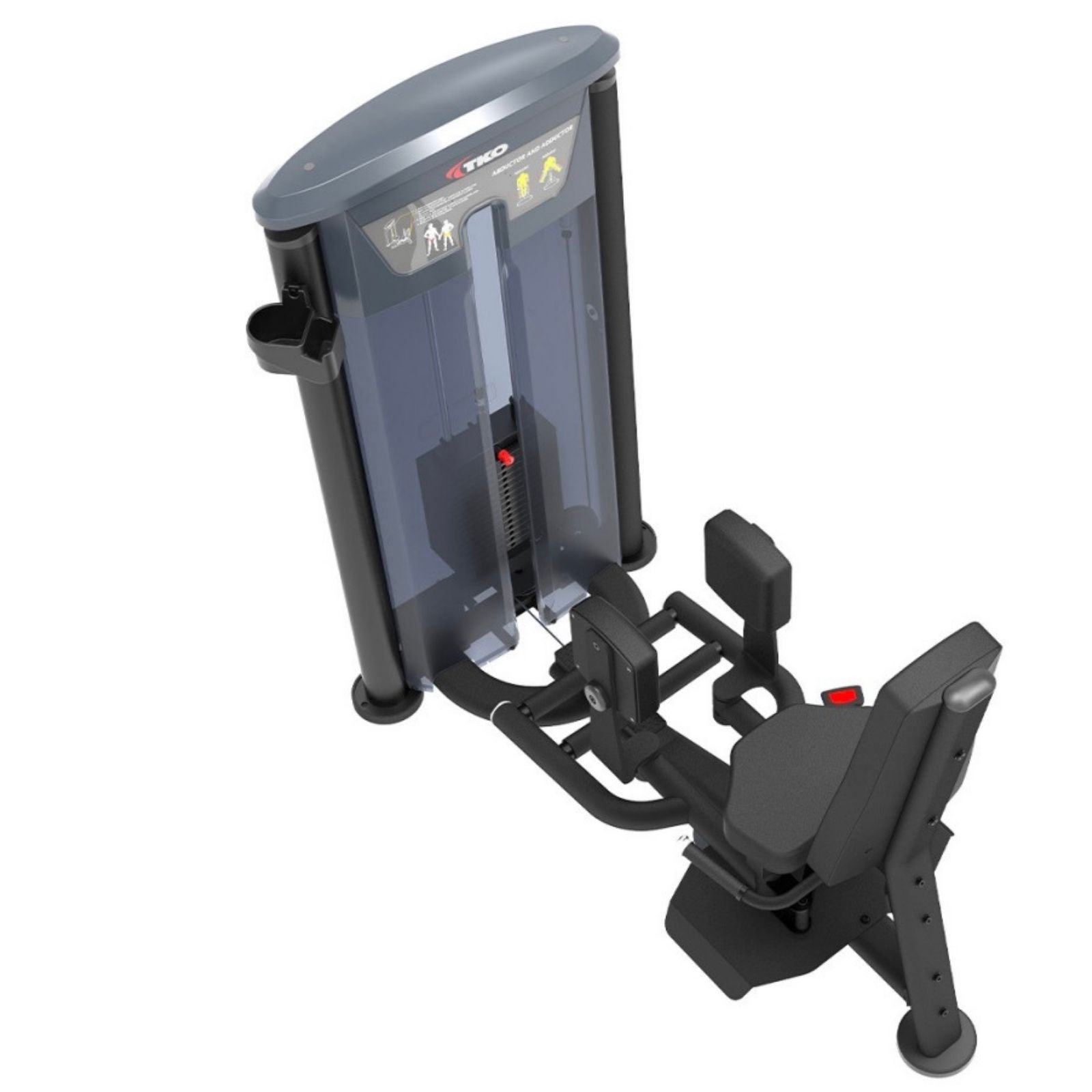 TKO_Hip_Abduction_and_Adduction machine with digital display on a white background