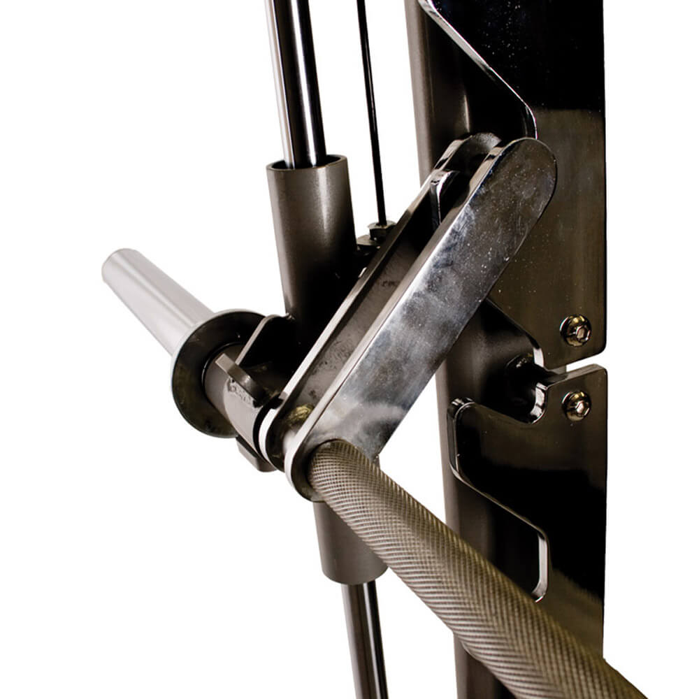 TKO Smith Machine, BLACK 872SM-BK barbell hook closeup